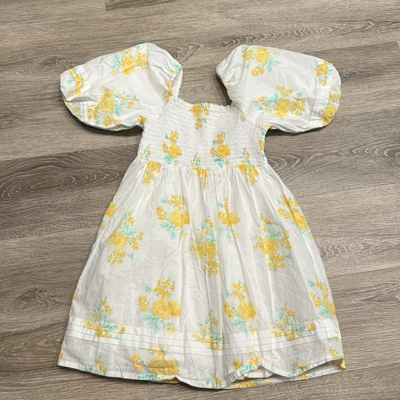 THE NATALIE FLORAL SMOCKED BUBBLE SLEEVE DRESS sz 5 - Picture 7 of 9